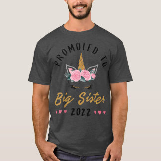 Camiseta Promovido à Big Sister 2022 Unicorn
