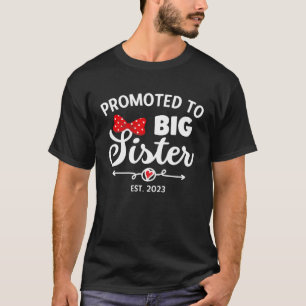Camiseta Promovido à Big Sister 2023 Toddler Girl em breve