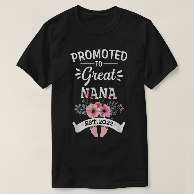 Camiseta Promovido à Excelente Nana Est 2022 Figurume Cute (Frente do Design)