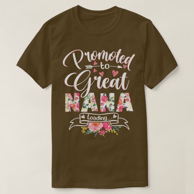 Camiseta Promovido à Excelente Nana Est 2022 Floral pela pr (Frente do Design)