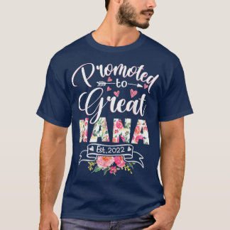 Camiseta Promovido à Excelente Nana Est 2022 Floral pela pr