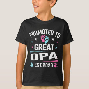 Camiseta Promovido a Grande Opa Est 2026 Anúncio de Gravide
