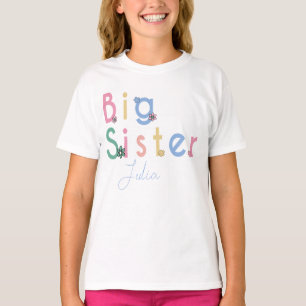 Camiseta Promovido a Irmã Mais Velha, Coração Branco, 