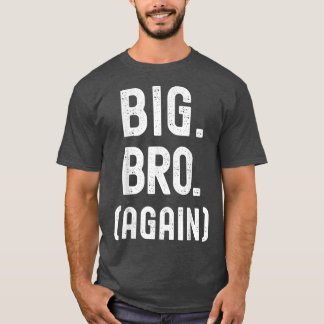 Camiseta Promovido a Irmão Cute Sibling Tee Funny Big Bro