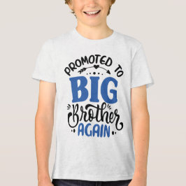 Camiseta Promovido a Irmão Mais Velho novamente Menino engr