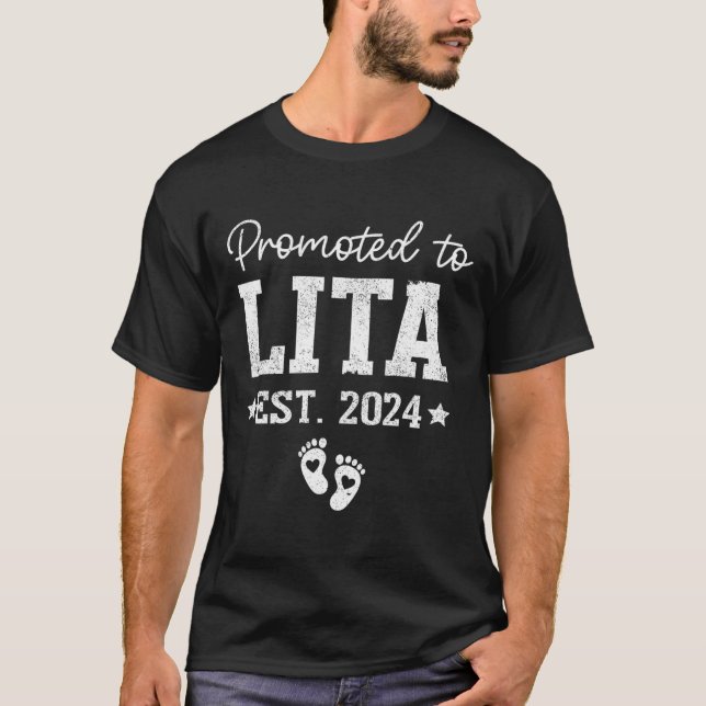 Camiseta Promovido A Lita 2024 Para A Gravidez Ba (Frente)
