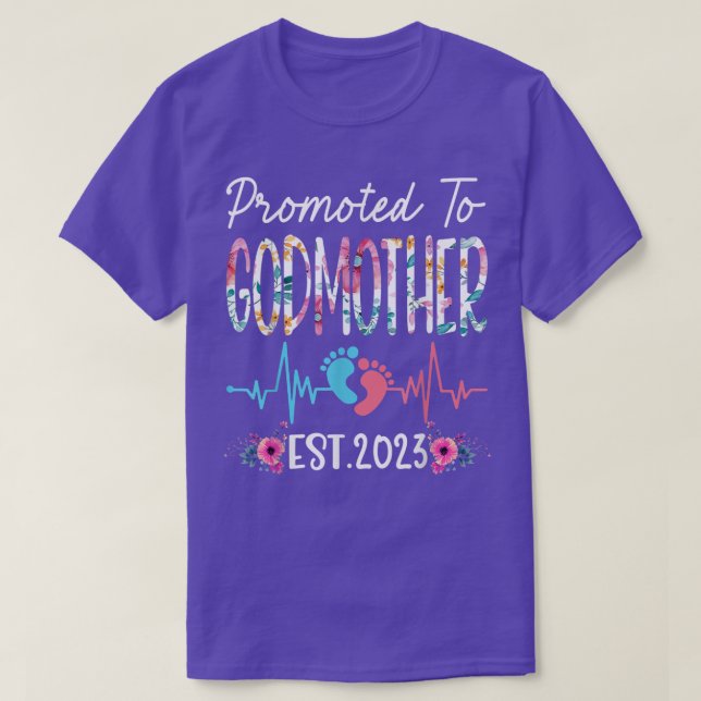 Camiseta Promovido a madrinha de Natal de 2023 F (Frente do Design)