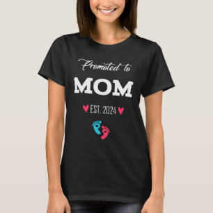 Camiseta Promovido à Mãe 2024 Pé bebê