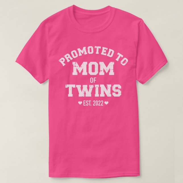 Camiseta Promovido à mãe de gêmeos 2022 (Frente do Design)