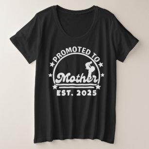 Camiseta Promovido à Mãe Est. 2025 - Nova Gravidez Mãe