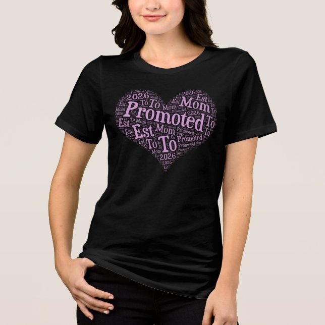 Camiseta Promovido à mãe no último ano, presente para a mãe (Frente)