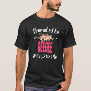 Camiseta Promovido A Mães De Raparigas De Aniversário Rosa 