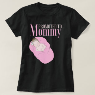 Camiseta Promovido a Mamães recém-nascidos