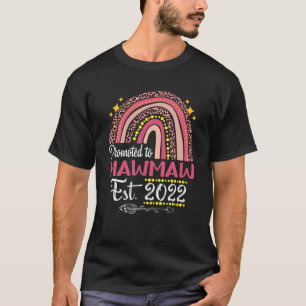 Camiseta Promovido A Mawmaw Est 2022 Dia de as mães Arco-