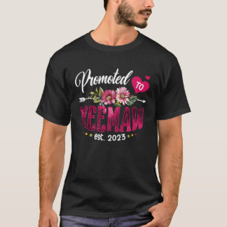 Camiseta Promovido A Meemaw 2023 Pela Primeira Vez Novo Mee