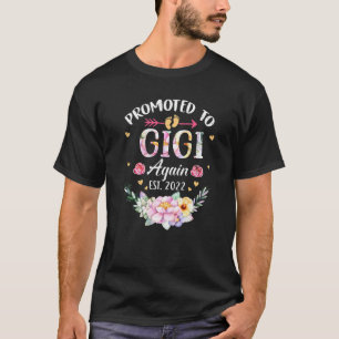 Camiseta Promovido A Novamente Anunciação Da Avó Flor De Gi