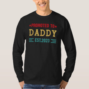 Camiseta Promovido a Papai 2023 Novo Pai Dia dos Pais Bebê
