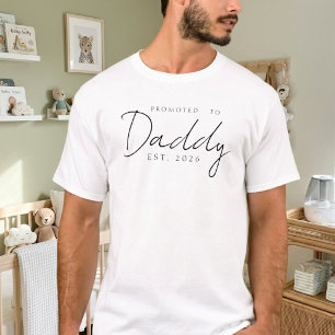 Camiseta Promovido a Papai Clássico Ano de Fundação Design