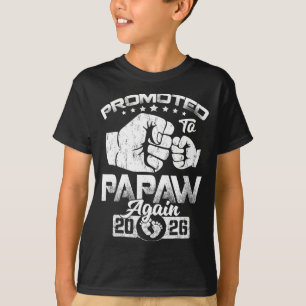 Camiseta Promovido a papaw est 2026 anúncio de gravidez