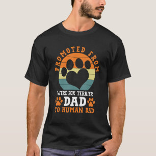 Camiseta Promovido a partir da Fio Fox Terrier Pai Engraçad
