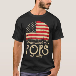Camiseta Promovido a Pop no Est 2022 Men USA Flag First Tim