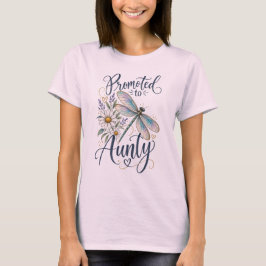 Camiseta Promovido a Tia Anúncio de Gravidez Dragonfly