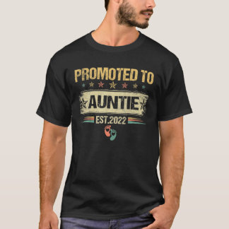 Camiseta Promovido À Tia Est 2022 Vintage Retro