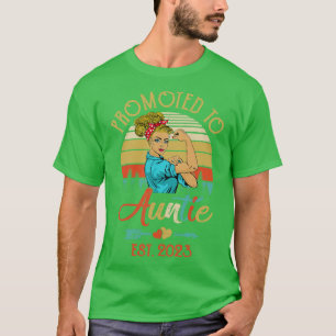 Camiseta Promovido À Tia Est 2023 Retro First Time