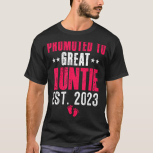 Camiseta Promovido À Tia Excelente 2023 Anunciante De Gravi