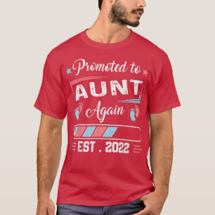 Camiseta Promovido A Tia Novamente Anunciar A Gravidez Em 2