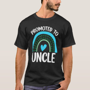 Camiseta Promovido a Tio 2023 Arco-íris Anúncio de Novo Beb