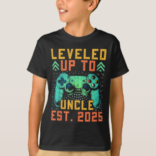 Camiseta Promovido a Tio 2025 Nível Atingido Tio Est 202