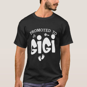 Camiseta Promovido a Vovó Anúncio de Gravidez Para Gigi