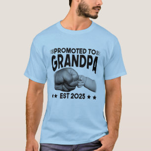 Camiseta Promovido ao Avô EST 2025 Anúncio de Bebê