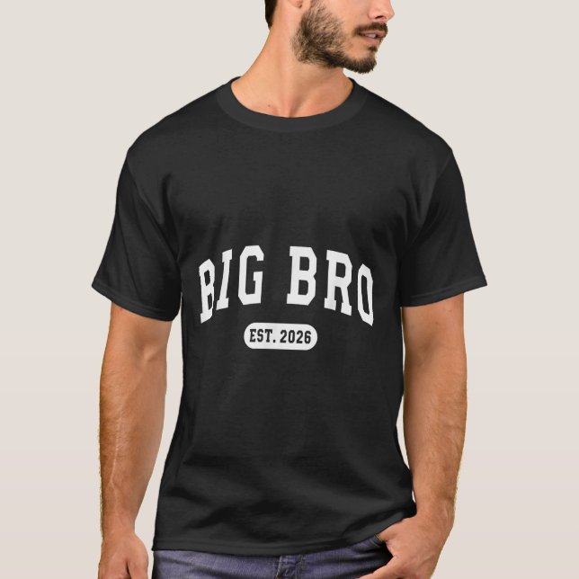 Camiseta Promovido Ao Big Bro Est 2026 Novo Irmão Bebê Anno (Frente)