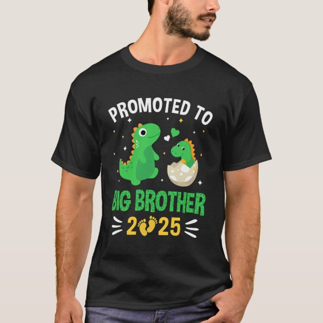 Camiseta Promovido Ao Big Brother 2025 Dinossaur T-Rex K (Frente)