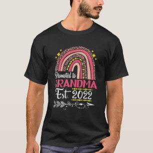Camiseta Promovido Ao Dia de as mães Rainbow 2022 Da Avó