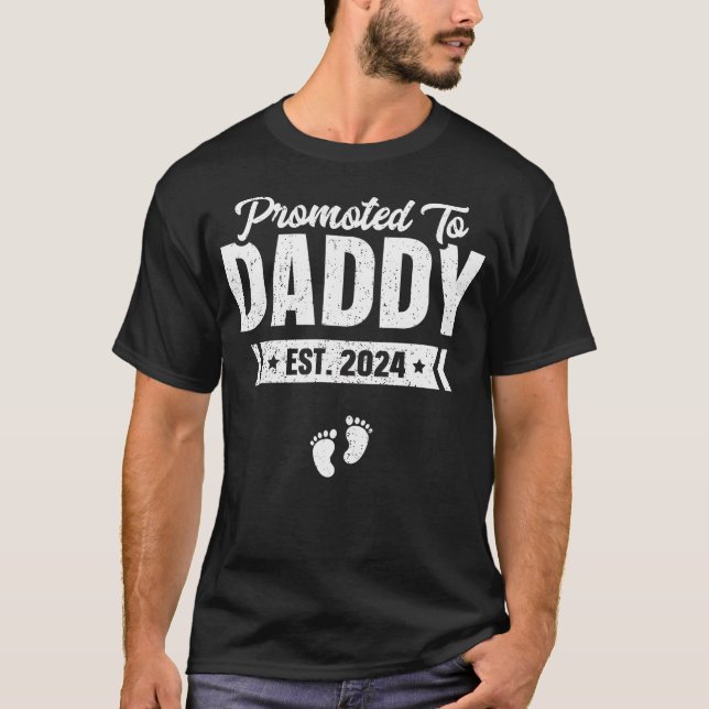 Camiseta Promovido Ao Est Pai. 2024 Shirt Baby Gift For Ne (Frente)