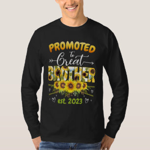Camiseta Promovido Ao Excelente Irmão 2023 Cute Floral Firs