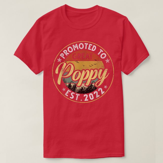 Camiseta Promovido Ao Excelente Poppy Est 2022 Novo Poppy P (Frente do Design)