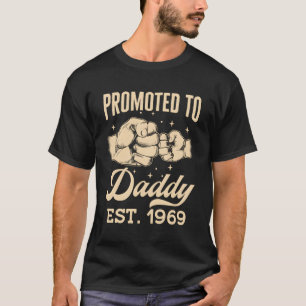 Camiseta Promovido Ao Pai Do Pai Da Primeira Vez Do Pai, D