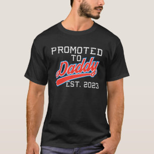 Camiseta Promovido Ao Pai Est 2023 Novo papai Baby Papa 2