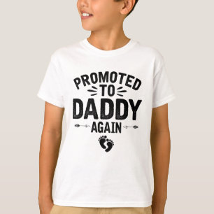 Camiseta Promovido Ao Pai Novamente Dia de os pais Vintage 