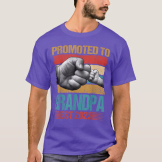 Camiseta Promovido ao vovô Est 0 Men Vintage Primeira Vez G