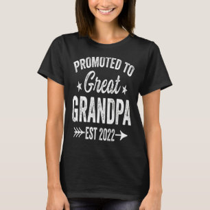 Camiseta Promovido Ao Vovô Excelente 2022 Dia Pai Nova Gran