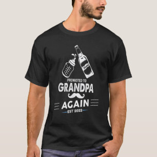 Camiseta Promovido Ao Vovô Novamente Na Gravidez Do Ano De