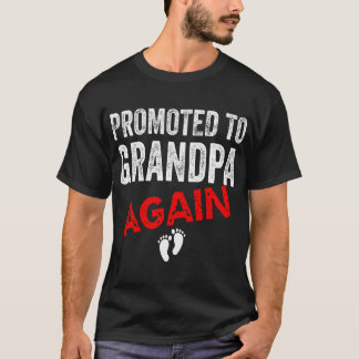 Camiseta Promovido ao Vovô Novamente Pai Anunciante de Grav