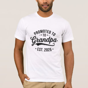 Camiseta Promovido ao vovô - Presente de Anúncio de Gravide