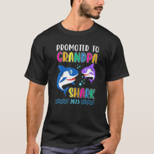 Camiseta Promovido ao vovô Shark 2023 Vovô pela primeira ve
