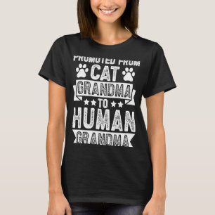 Camiseta Promovido da vovó Cat para a vovó humana nova Gr